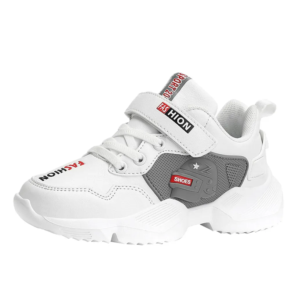 Waterproof Fashionable Children's Shoes Sneakers Mesh Lace Up Baby Boy Big Children's Casual Shoes Outdoor Sports Shoes Sneakers