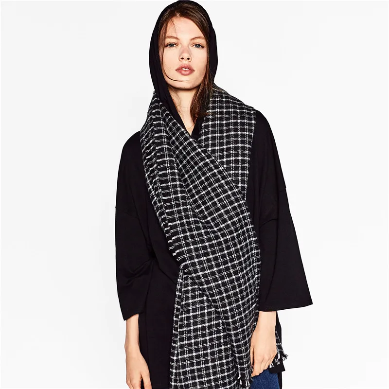 

Scarf Plaid Shawls Pashmina Neck Bandana Lady Wrap Designer Winter Women Luxury Brand