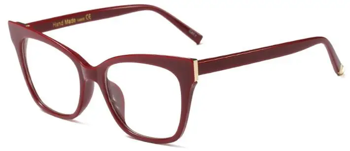 C3 wine red Clear Женские очки для чтения, роскошные брендовые дизайнерские негабаритные очки кошачий глаз, прозрачные линзы, очки для дальнозоркости, оправы для очков, черные очки - Цвет оправы: C3 wine red Clear