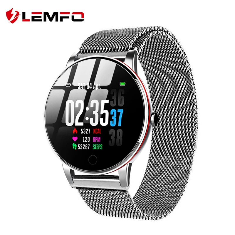 LEMFO Y9 Smart Watch Ip67 Waterproof Slim Metal Body Milanese Strap  Replaceable Heart Rate Monitor Blood Pressure Smartwatch Men|Smart Watches|  - AliExpress