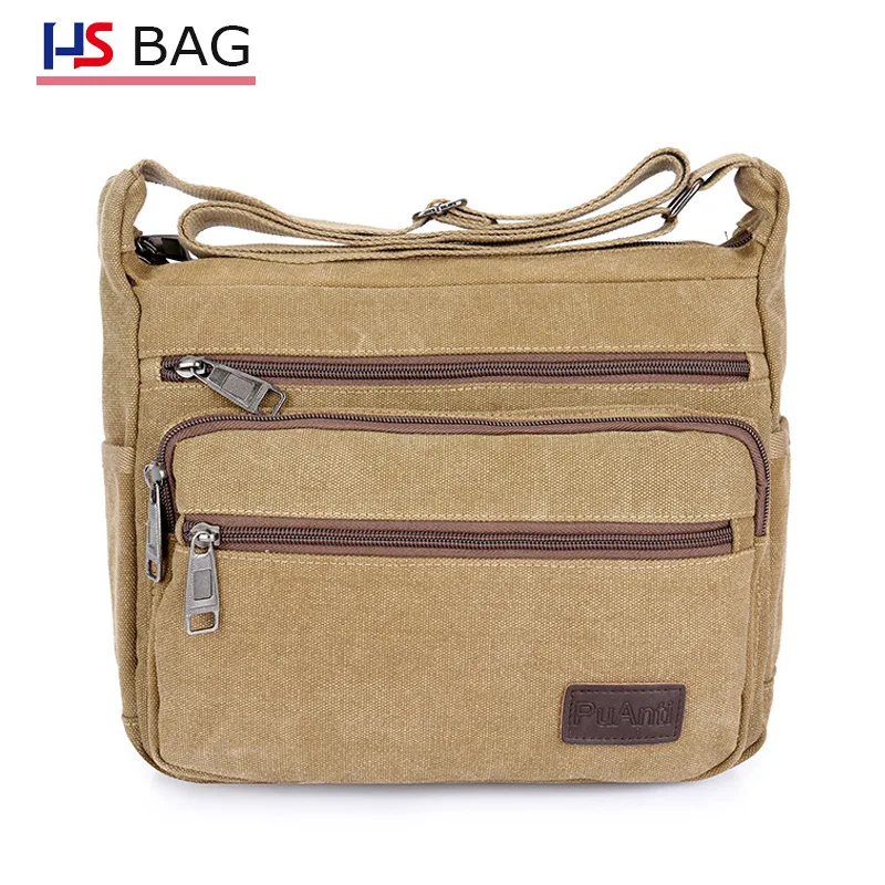 

Canvas MEN'S Single-shoulder Bag Korean-style Large Capacity Waterproof Shoulder Bag Outdoor Casual Travel Single-shoulder Bag C