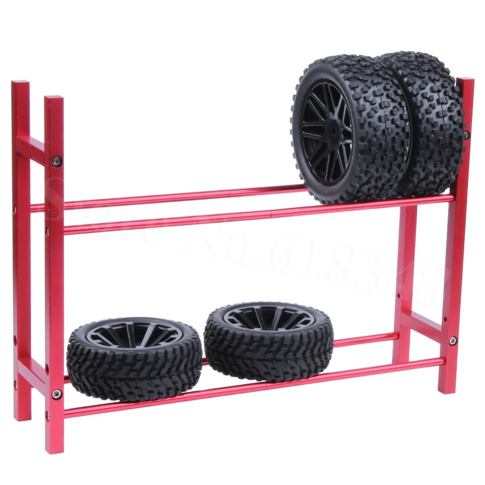 Metal Tyre Shelf Wheel Rack for 1//10 RC Axial SCX 10 Drift Car Tire Wheel Rims