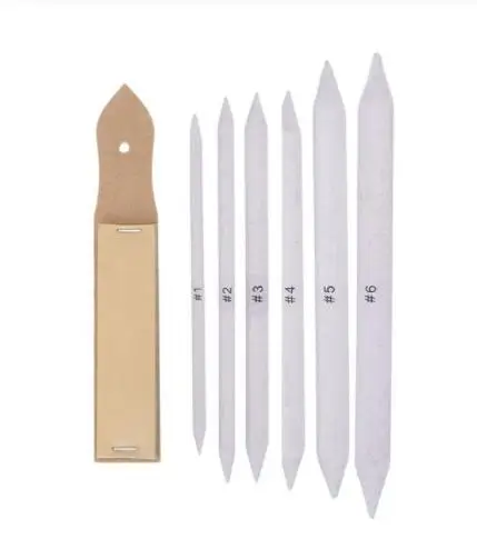 7pcs 7 шт./компл. растушевка пень палка растушеванный Эскиз Арт Белый чертёжный угольный карандаш эскизный инструмент рисовая бумага Пишущие принадлежности - Цвет: 7pcs