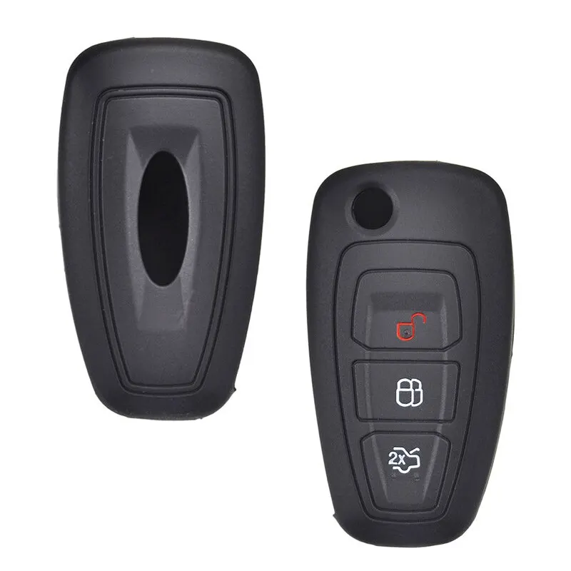 For Ford Ranger C-Max S-Max Focus Galaxy 1pc 3 Button Silicone Car Remote Key Fob Shell High Protective Key Cover Case Mayitr