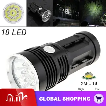 

Waterproof Super Bright 3000LM 10 x XML-T6 LED Flash Light Torch Lamp with 3 Modes for Hunting / Fishing