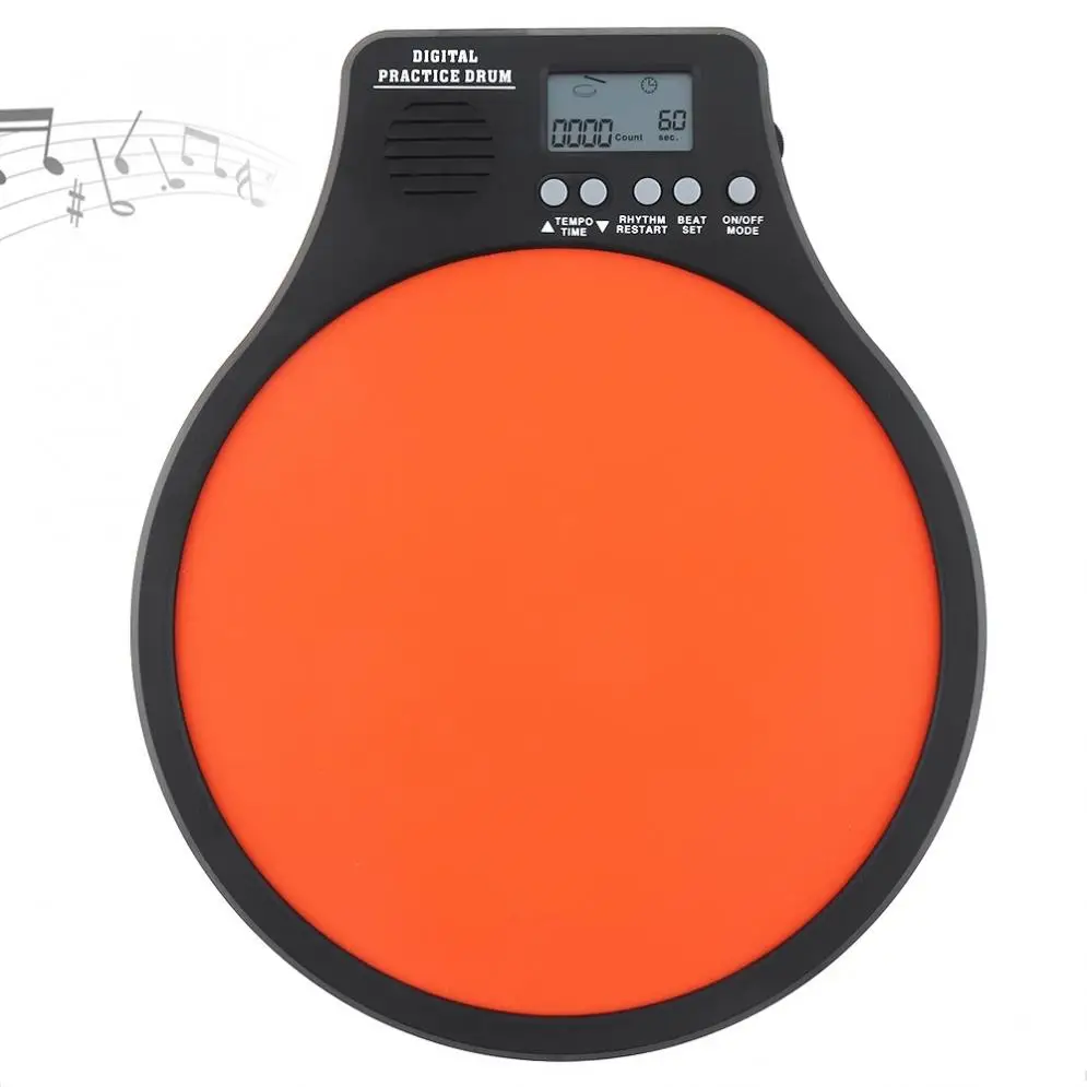 

Electronic Dumb Drum 8 Inch Digital Pad with Speed Detection Digital Metronome Practice Drum 3 IN 1 for Jazz Drums Exercise