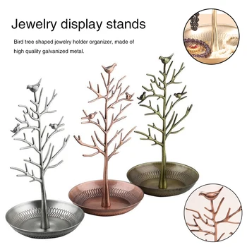 

Tree Jewelry Stand Display Earring Necklace Ring Pendant Bracelet Jewelry Display Stand Tray Tree Storage Rack Organizer Holder