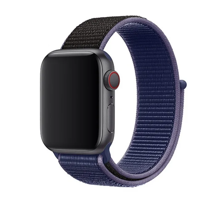 Нейлоновый браслет-петля 40 44 мм для Apple watch band 4 5, спортивный сменный ремешок, аксессуары, дышащая повязка для Iwatch 3 2 1 38 42m - Цвет ремешка: Midnight blue