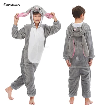 

Kigurumi Unicorn Pajamas Animal Onesie Kids Girls Boys Sleepwear Children Anime Panda Rabbit Party Cospaly Winter Warm Overalls