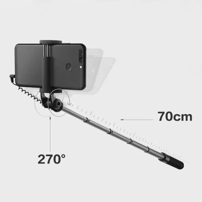 Original Huawei Honor Selfie Stick Monopod Wired Selfi Self Stick Extendable Handheld Shutter for iPhone Android Huawei Xiaomi