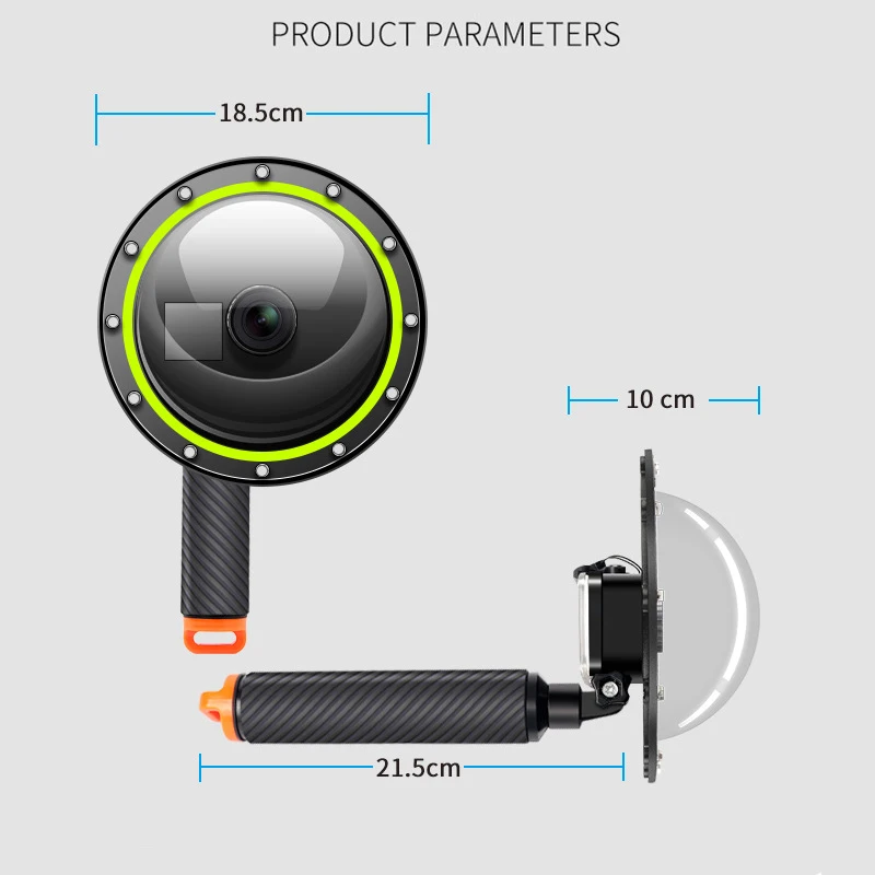 Купольный порт водонепроницаемый футляр для дайвинга крышка объектива Водонепроницаемая маска с плавающей ручкой для DJI Osmo аксессуары для экшн-камеры