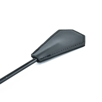 New Erotic Bdsm Feather Tickled Whip Bondage Punish Fetish Leather Spanking Paddle Play Flogger Lover Riding Crop Pony Sex Toy 5