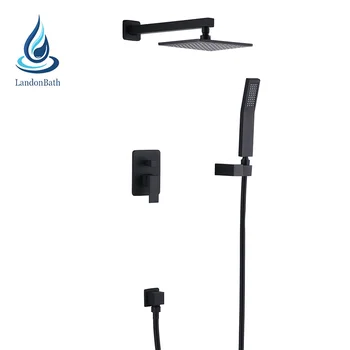 Buy European Spa Hidden Bathtub Faucets Wall Hung Bathroom Bath Shower Mixer Tap Faucet Set