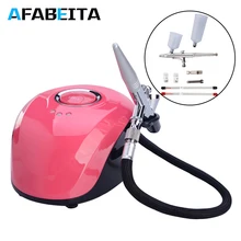 Двойного действия 0,2/0,3/0,5 мм Аэрограф компрессор спрей модель оружия DIY татуировки торт Краски для искусства ногтя 3 скорости режимов