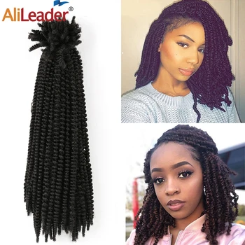

Alileader Cheaper Spring Twist Crochet Hair 30 Strands/Pcs Synthetic Spring Twist Crochet Hairs Ombre Color Hairs Soft Natural