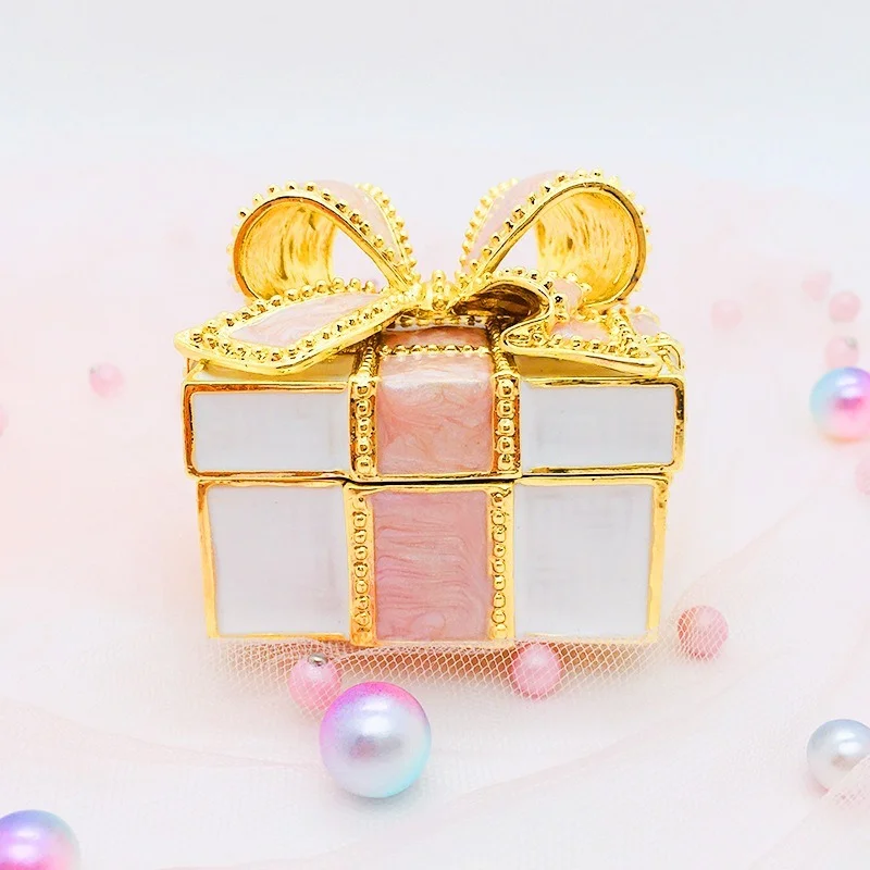 Butterfly Trinket Box Bow Jewelry Decorated with Crystal Alloy Storage Metal Boxhome Handicraft Decoration | Дом и сад