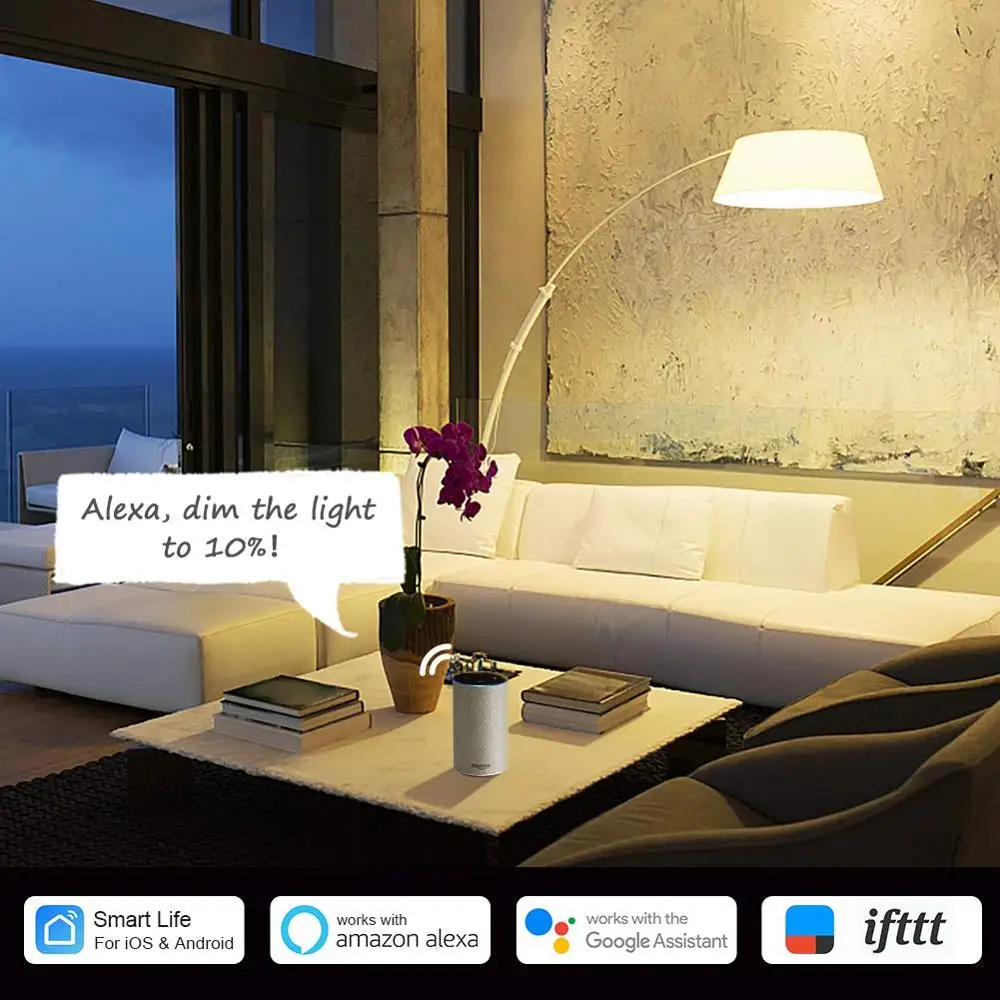 SUPLO Wifi Smart Wall Touch Light Dimmer Switch EU Standard APP Remote Control Works with Amazon Alexa and Google Home