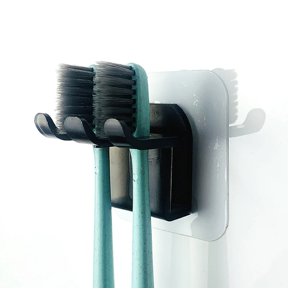 Soporte para cepillos de dientes, palillo transparente para 2 cepillos, soporte de viaje, organizador de afeitadora de inodoro, accesorios de baño, estante de almacenamiento