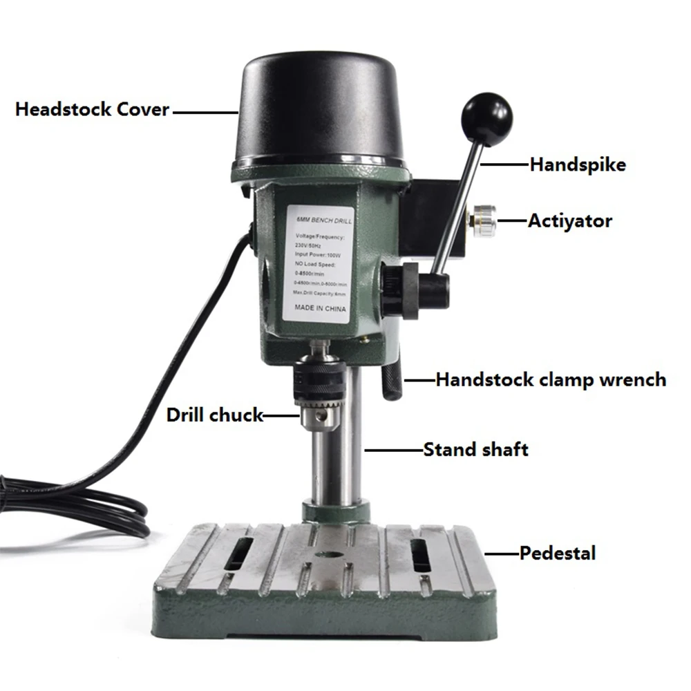 220V Electric Drill Wood Metal Drilling Tools DIY Power Mini Bench Table | Инструменты