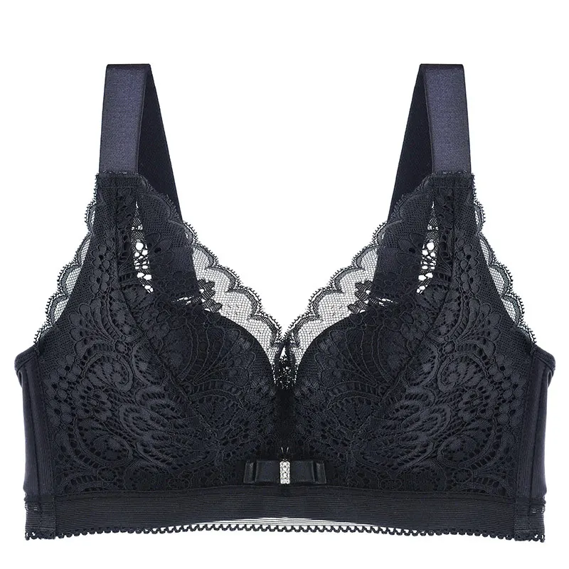 Black bra Бюстгальтеры meizimei для женщин, сексуальное женское белье, кружевной бюстгальтер без косточек, пуш-ап, бюстгальтер для девочек, ABC cup 34, 36, 38, 40, нижнее белье размера плюс, нижнее белье - Цвет: Black bra