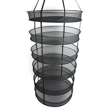 

Garden Flowers Folding Durable Hanging Basket Clip-on Home Planting Outdoor Multi Layer Herb Drying Rack Practical Mesh