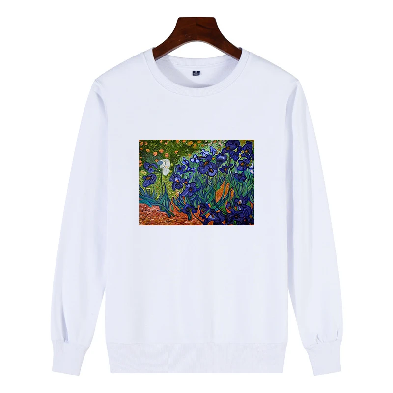 9315 White Kpop модные толстовки Van Gogh Art масляная краска Harajuku Michelangelo Ulzzang винтажная Толстовка с длинным рукавом Женская негабаритная Толстовка - Цвет: 9315 White