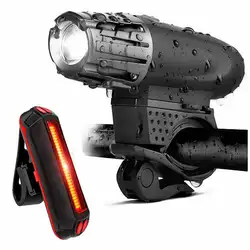 Велосипедные фонари для велосипеда фары передние и задние USB перезаряжаемые комплект велосипедных фар супер яркий передний и задний