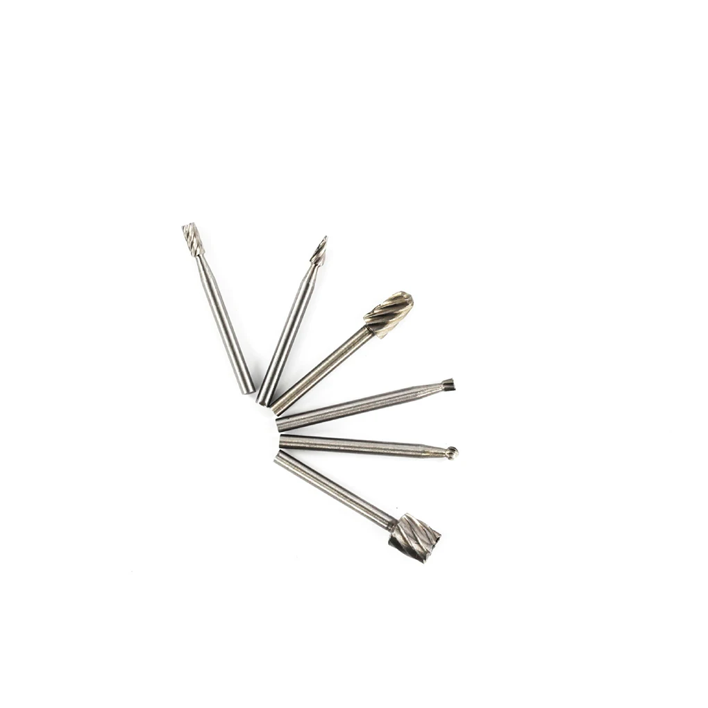 6 шт. 1/8 HSS маршрутизатор маршрутизации сверла набор Dremel карбида роторные заусенцы инструменты дерево, камень, металл резьба по корню фреза