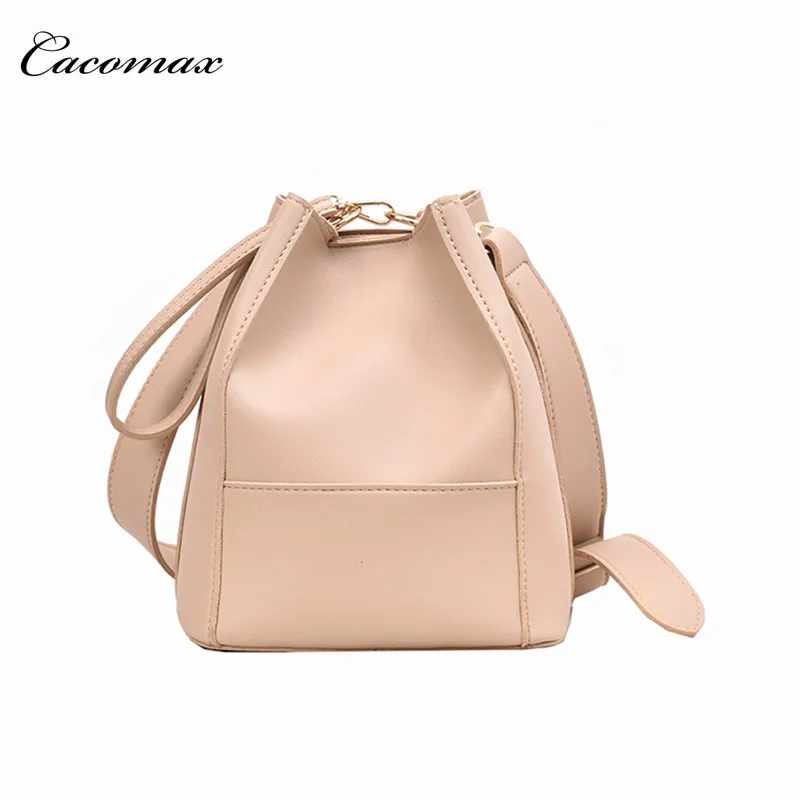 

NEW simple fashion wind bag female 2019 version of simple single back handbag fashion casual bucket bag
