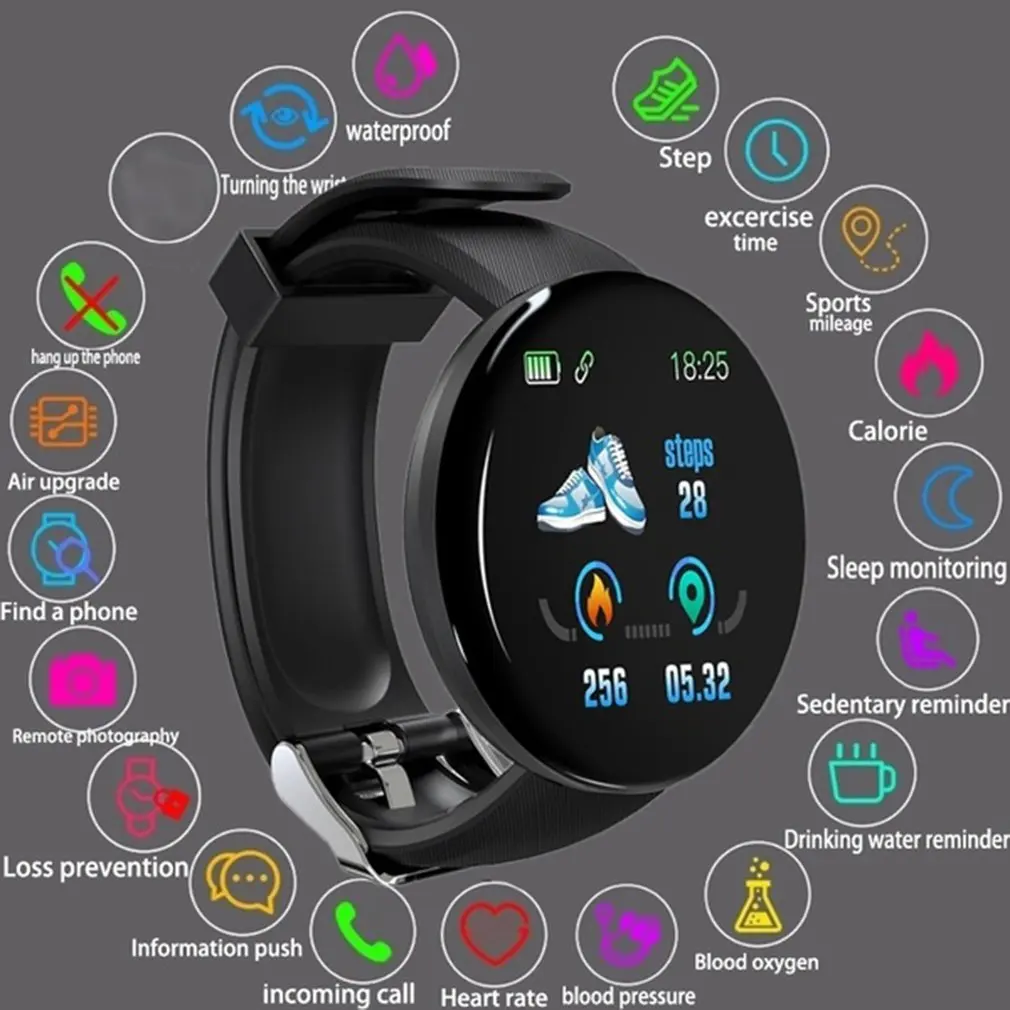 Умный Браслет Smartband браслет сердечного ритма водонепроницаемые часы цветной экран Группа мониторинг здоровья часы