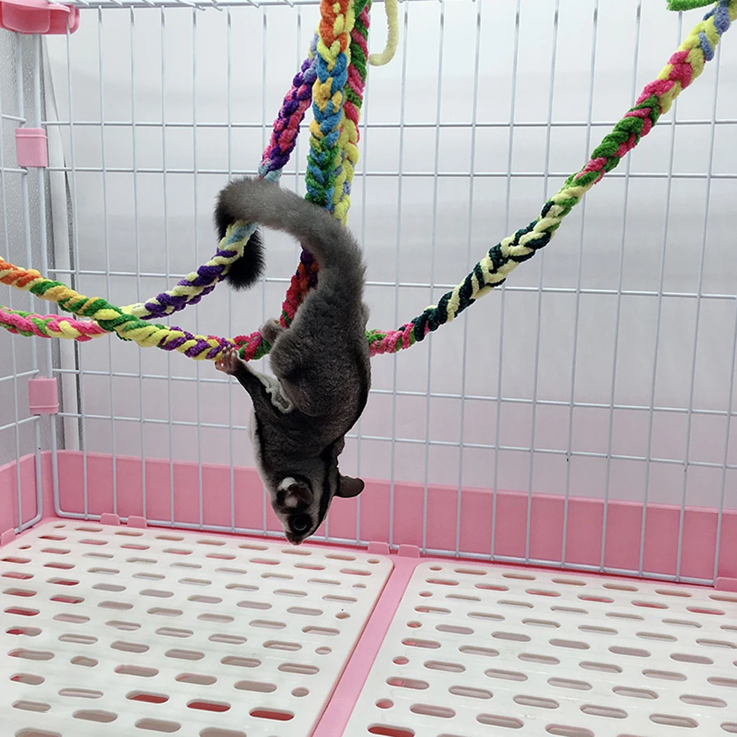 Parrot Perch Hamster Climbing Toy Bite Resistant Bird Toy Hamster Bird Cage Hanging Parakeet Stand Accessories