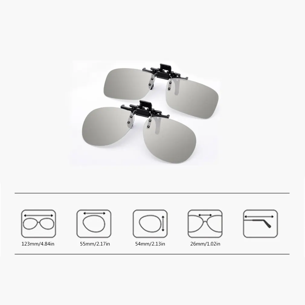 High Quality 1 PC Clip On type Passive Circular Square Polarized IMAX 3D IRealD 3D Glasses Clip for 3D TV Movie/Cinema
