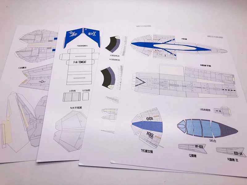 Американский F14 мужской Кот самолет боец DIY 3D бумажная модель игрушка головоломка