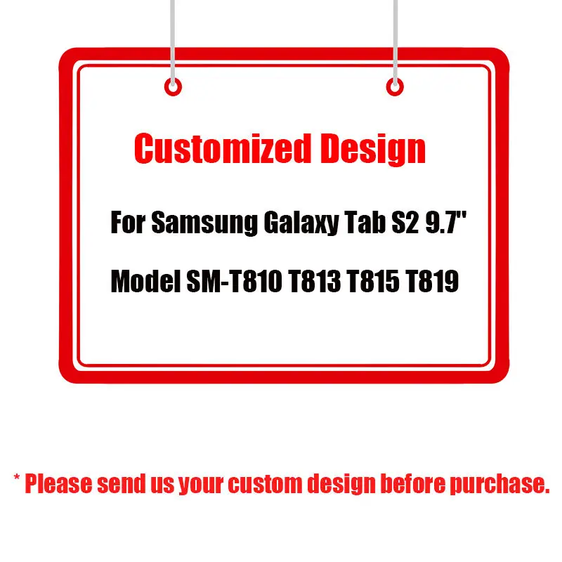 Customized Design Sanmubaba чехол для Samsung Galaxy Tab S2 9,7 дюймов тонкий из искусственной кожи с откидной подставкой смарт-чехол для планшета funda T810 T813 T815 T819 - Цвет: Customized Design