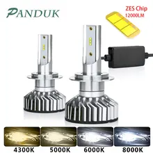 PAUNDUK мини Canbus H4 H7 светодиодный фар автомобиля зэс 4300K 6000K 8000K 12000LM 12V 24V H3 H1 9005 9006 HB4 H11 Автомобильная Противо-Туманная осветительная лампочка