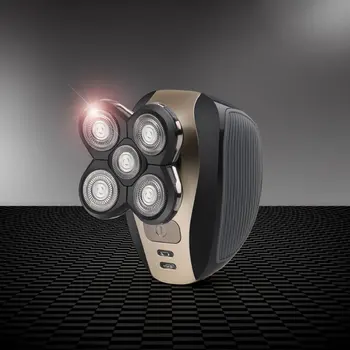 

Men's Head Razor Shaver Electric Rechargeable Waterproof Bald Head Shaving Machine Face Care Tools EU Type Five Floating heads