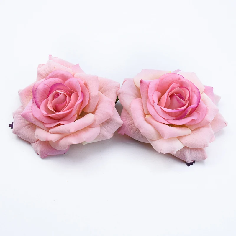 10 см фланелевые розы Свадебный букет невесты материал рождественские украшения для дома Скрапбукинг Искусственные цветы дешевые - Цвет: 4