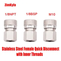 Paintball PCP Air Gun Rifle Quick Disconnect Filling Charing Hose Fitting 8mm Stainless Female Socket Connector NPT/BSP/M10