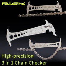 RISK нержавеющая сталь велосипедная цепь checker 3 в 1 велосипедный болт измерительная цепь Крюк Инструмент для велосипедной цепи