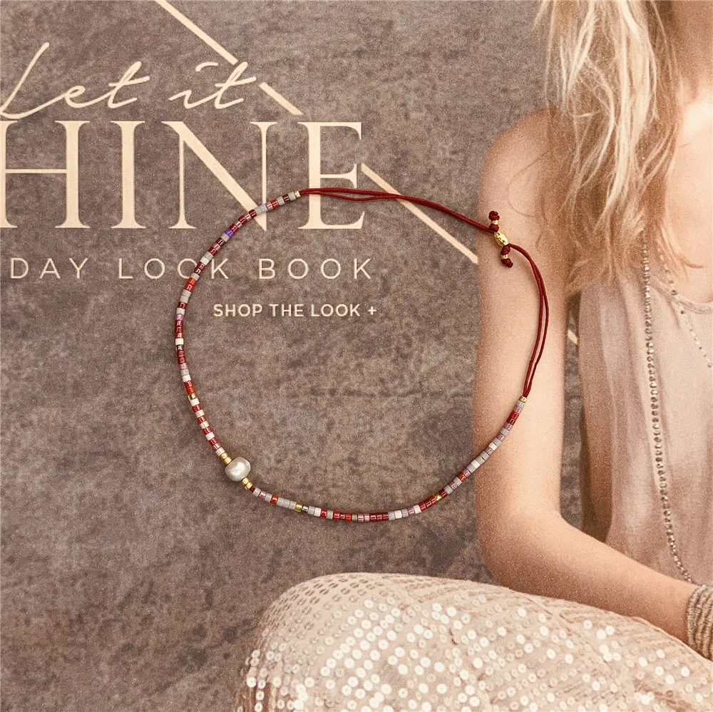 Cut Natural Stone Spacer Bracelet For Women Tiny Bracelets Miyuki Beads Simple String Glass Beaded Bracelets Jewellery