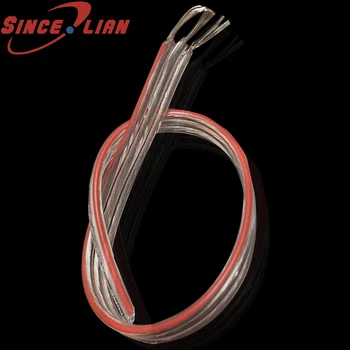 

3pin Red Transparent Cable Tinned Copper 24AWG OD 5.4mm PVC Insulated Line Electronic Wire Red Edge for LED strip Florist Wire