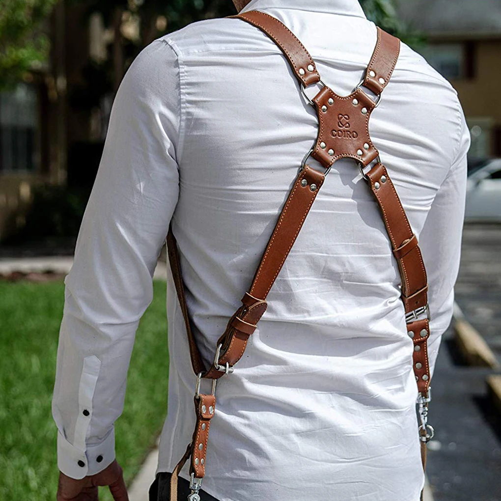 leather camera shoulder strap