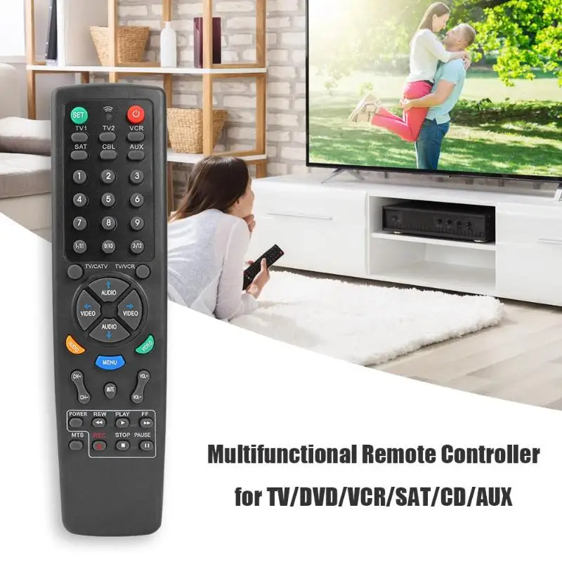 ALLOYSEED 6 in 1 Multifunction Universal Remote Control for TV DVD VCR SAT CD AUX Replacement Controller | Электроника