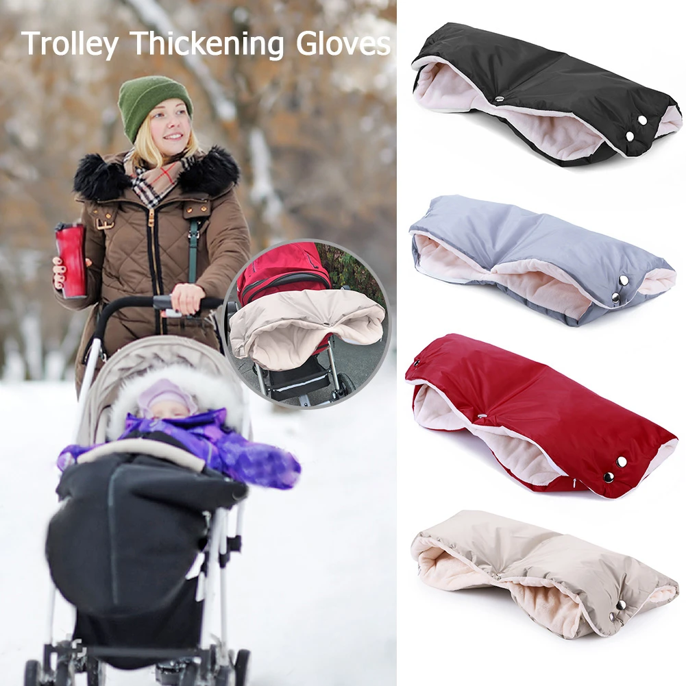 1 Pair Baby Stroller Gloves Solid Color 