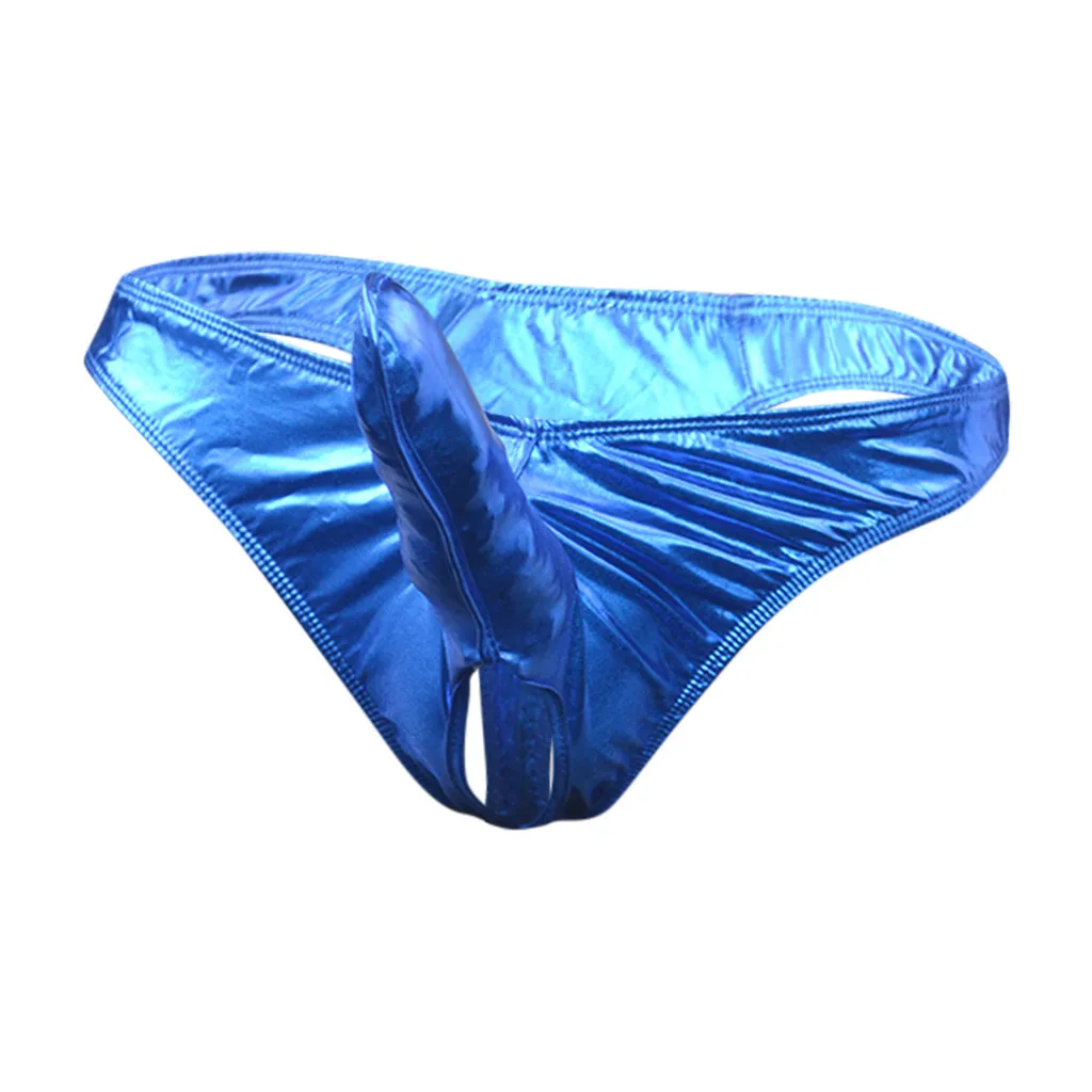 Сексуальное нижнее белье для мужчин удобные сексуальные трусы из лакированной
