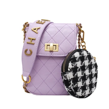 

2PCS Diamond Lattice women's PU Leather Shoulder Messenger Bag bags for women 2020 bolsos para mujer crossbody bags for women