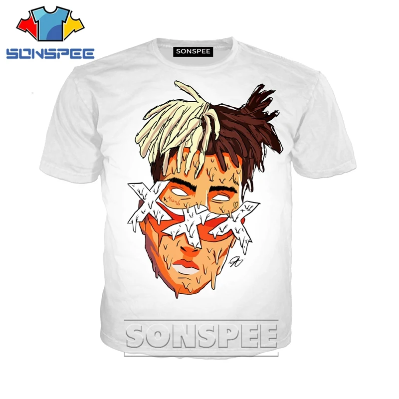 Аниме 3d печать игра футболка рок уличная xxxTentacion rapper для мужчин и женщин модная футболка Harajuku Детские рубашки homme футболка A228 - Цвет: 06
