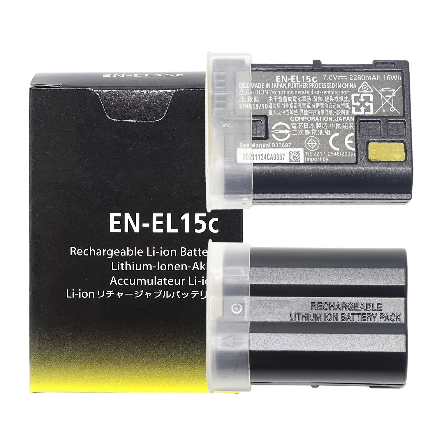 High Quality Enel15c 7.0v 2280mah Battery For Nikon Z5 Z6 Z6ii Z7 Z7ii