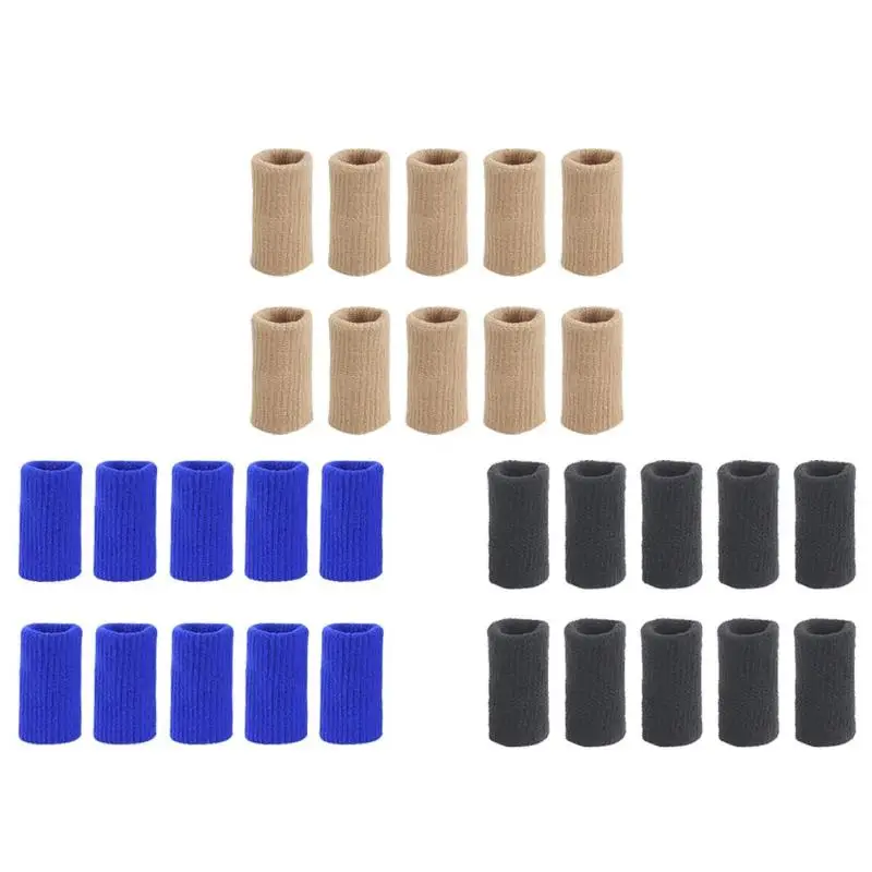 

New 10Pcs/Set Finger Sleeves Support Thumb Brace Protector Breathable Elastic Finger Tape for Basketball, Tennis,Baseball