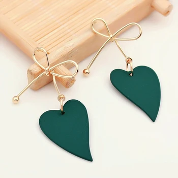 

2020 New Fashion Female Jewelry Earings Gold Color Heart stud Geometric Drop Earings for Women Brincos Vintage Earing Wholesale